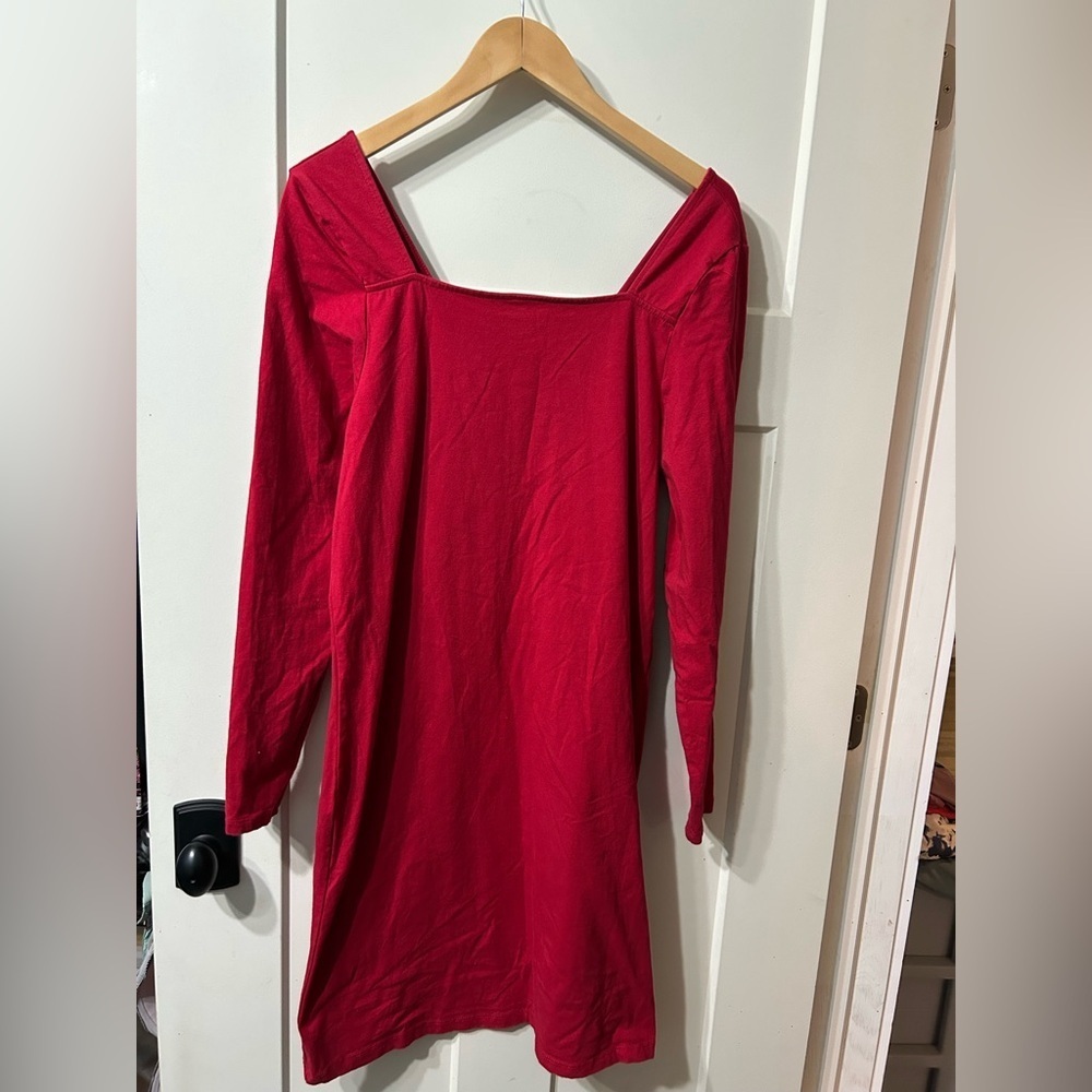 Torrid Red Long Sleeve mid length Square neck line Plus size 1 Dress